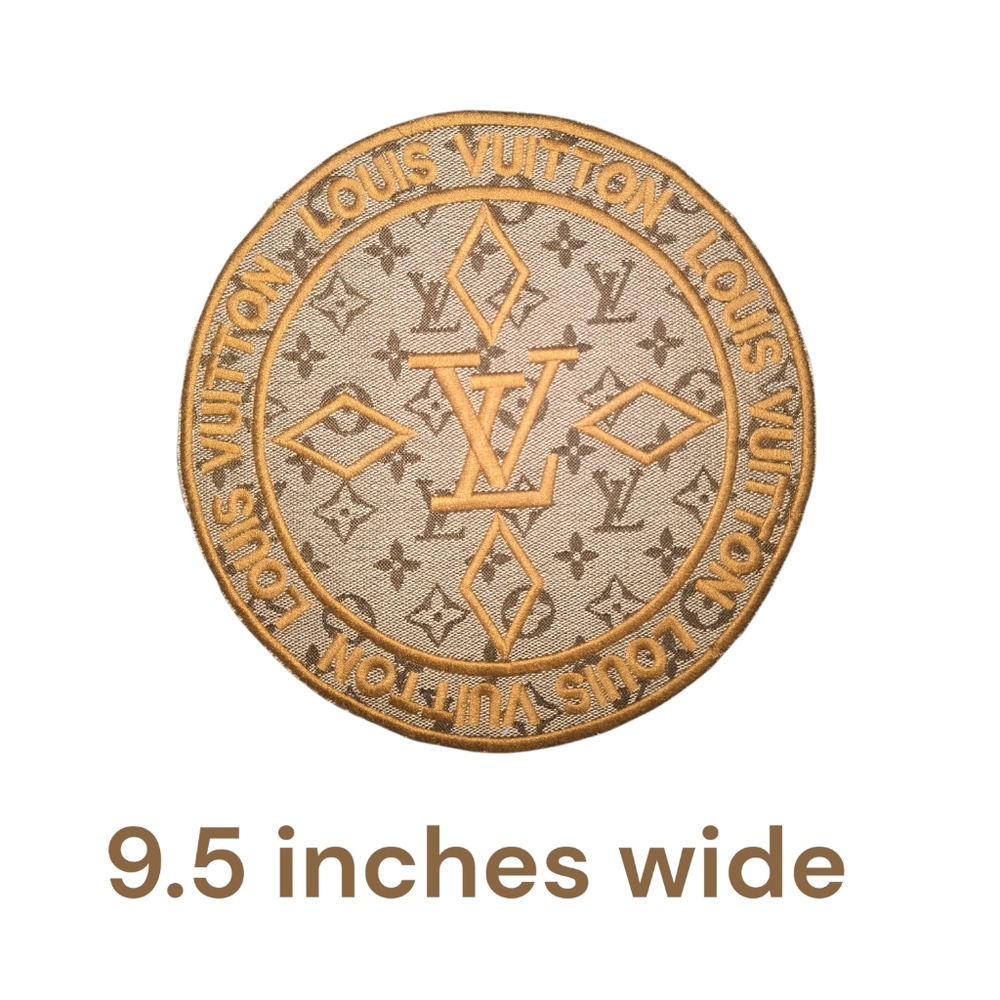 Large Luxury Fashion Brown Iron on Patch 9.5"